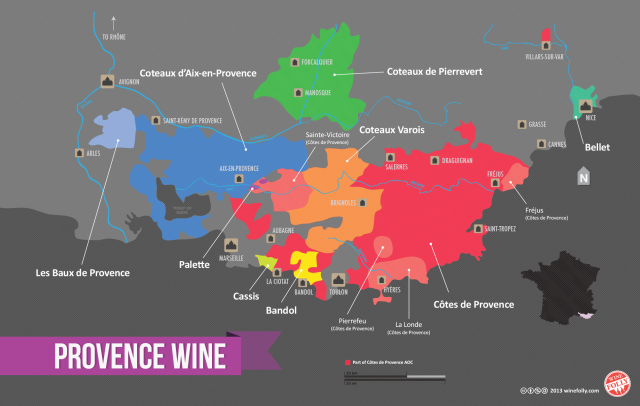 Provence wine map courtesy of www.winefolly.com