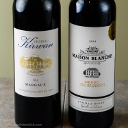 It's worthwhile to taste a classified growth Left Bank Bordeaux, then see how the affordable wine compares. 3rd Grand Cru Classe Chateau Kirwan $70, and Maison Blanche Cru Bourgeois $20