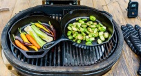 I love cooking veggies on the grill. Cast iron is the ticket!