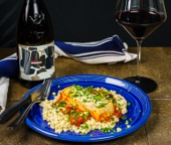 Don't hesitate to serve a red wine with fish, especially ocean fish and a red sauce!
