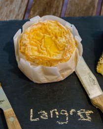 Langres is a French cow’s milk cheese that originated from the plateau of Langres in the region of the Champagne Ardenne, France. It's a washed rind cheese, think stinky version of brie. Stinky yes, but so luscious.