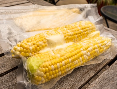 We decided to try sous-vide for our corn today. Our conclusion: not worth the extra effort.